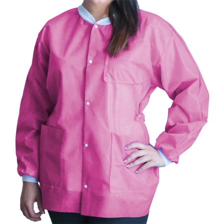 COAT, LAB FITME RASPBERRY PNK MED (10/BG 5BG/CS)