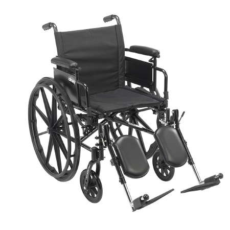 WHEELCHAIR, CRUISER X4 18" SEAT ADJ ARMS ELEV LEG RST