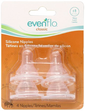 NIPPLE, SLOW FLOW CLASSIC SIL 4PK (36/CS)