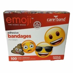 BANDAGE, ADH EMOJI LF KIDS (100/BX 12BX/CS)