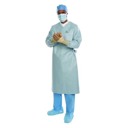 GOWN, SURG AERO CHROME AAMI 4 STR SLVR SM/MED (34/CS)