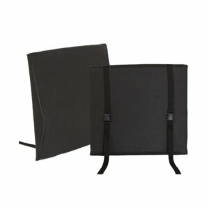 CUSHION, BACK LUMBAR W/ADJ STRAP/BUCKLE/NYLON CVR 18"X17"