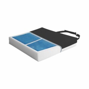 CUSHION, W/C FM/GEL DUAL CHMBRW/SFTY BCKL/CVR 18"X16"X3"