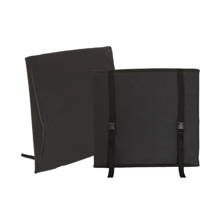 CUSHION, BACK LUMBAR W/ADJ STRAP/BCKL/NYLON CVR 16"X17"
