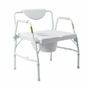 COMMODE, NON-FOLDING HD W/DRP ARM 1000LBS