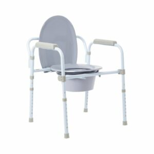 COMMODE, FOLDING STL FRAME BLU350LBS