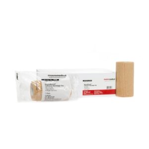 COHESIVE BNDG 4"X 5YD LF TAN (3/BX 12BX/CS)
