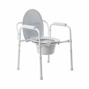 COMMODE, FLD STL FRAME GRY 350LBS (4/CS)