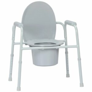 COMMODE, N/FLD STL FRAME 350LBS (4/CS)