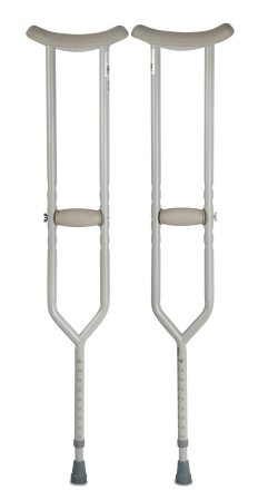 CRUTCH, ALUM PUSH BUTTON ADJ HD 500LBS (PR)