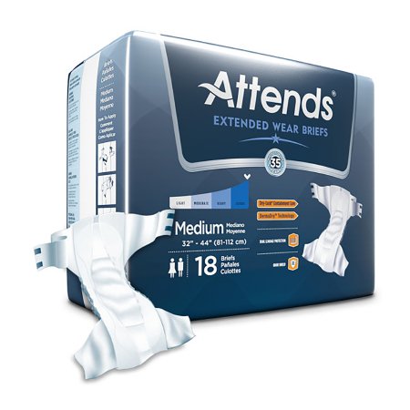 BRIEF, EXTENDED WEAR MED (18/BG 4BG/CS)