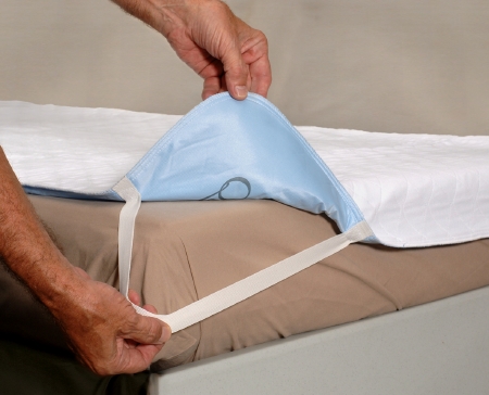 UNDERPAD, QUILTED RUSBL BIRDSEYE W/STRAPS 36"X80"