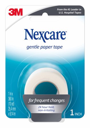 TAPE, PAPER FIRST AID NEXCARE GENTLE 1"X10YD (24/BX)