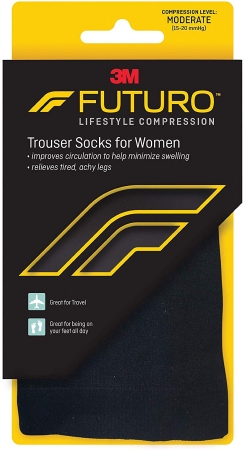 SOCK, TROUSER REVITALIZING BLKWMN MED (12PR/BX)