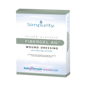 DRESSING, FIBER GEL AG 4"X4.75" (10/BX 10BX/CS)
