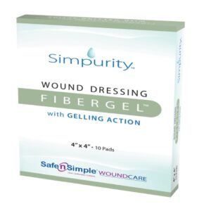 DRESSING, WOUND FIBERGEL PAD 4"X5" (10/BX 16BX/CS)