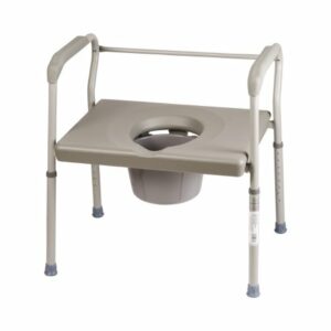 COMMODE, WELDED STEEL HD W/PLATFORM SEAT