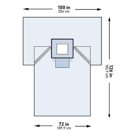 DRAPE, SURGICAL CHEST STR 100"X72"X126" (12/CS)