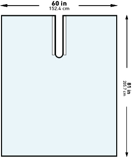 DRAPE, SURGICAL ORTHO IMPERVIOUS W/SPLIT XLG 60"X81" (30/CS)