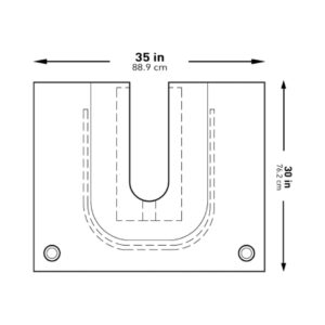 DRAPE, SURG ORTHO IMPERVIOUS W/SPLIT & POUCH 35"X30" (18/CS)
