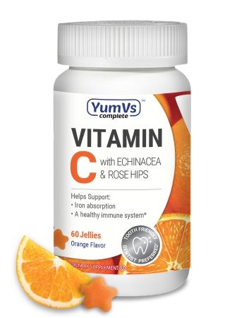 VIT C+ECHINACEA+ROSE HIPS, GUMMIES W/PECTIN (60/BT 12BT/CS)