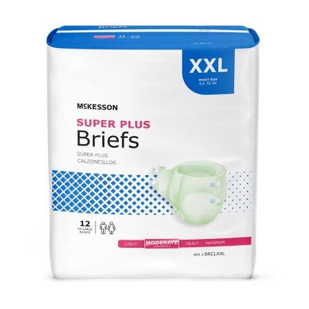 BRIEF, TAB CLSR SUPER PLUS 2XLG 63-70 (12/BG 4BG/CS)