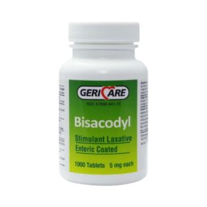 LAXATIVE BISACODYL, TAB 5MG (1000/BT 12BT/CS)