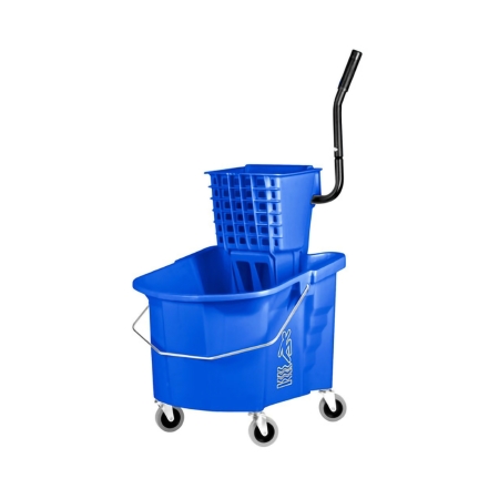 BUCKET/WRINGER, MOP COMBO SG BLU W/CASTERS