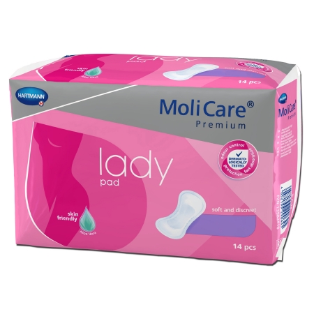 PAD, INCONT PREM LADY MOLICARE1.5DROPS (14/BG 24BG/CS)