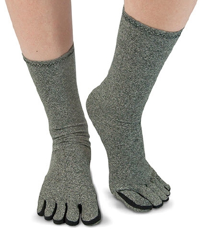 SOCKS, ARTHRITIS IMAK MILD COMPRESSION SOFT GRY MED