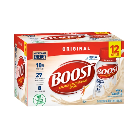 BOOST, ORGINAL VERY VANILLA 8OZ (12/PK 2PK/CS)