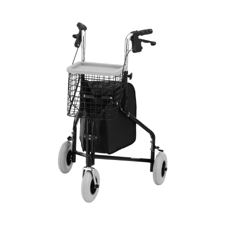WALKER, TRAVELER BLK W/3 8"WHEELS D/S