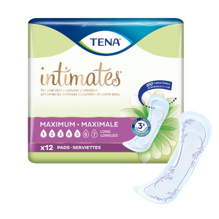 PAD, INCONT TENA INTIMATES MAXIMUM LONG (12/BG 6BG/CS)