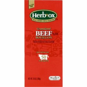 BROTH, BEEF BOUILLON GLUTEN FREE HERBOX (50/BX 6BX/CS)