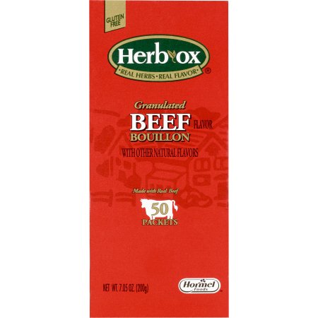 BROTH, BEEF BOUILLON GLUTEN FREE HERBOX (50/BX 6BX/CS)