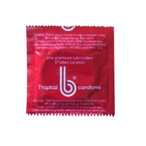 CONDOM, TROPICAL COLORS B REG (1000/CS)