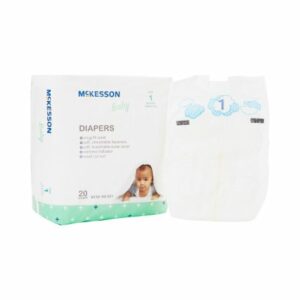 DIAPER, BABY SZ1 8-14 LBS (20/BG 6BG/CS)