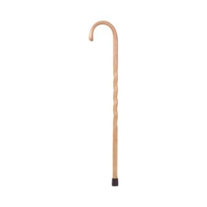 STICK, WALKING BRAZOS TWISTED OAK CROOKNECK TAN 37"