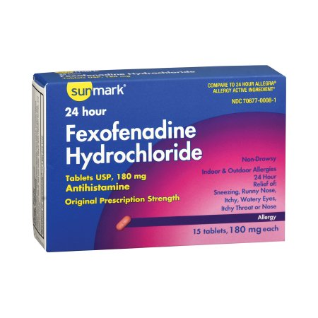 FEXOFENADINE, TAB SM 180MG (15/BX)