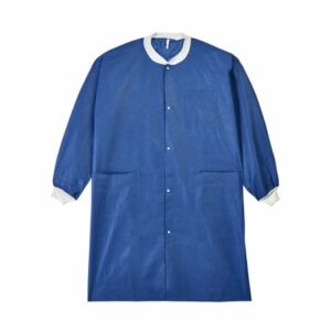 COAT, LAB LABMATES 3PCKT KNIT COLLAR CUFFS BLU XLG (10/BG)