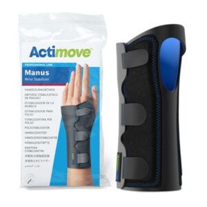 WRIST STABILIZER, MANUS PROF LINE ACTIMOVE R/L BLK LG 7"-8"