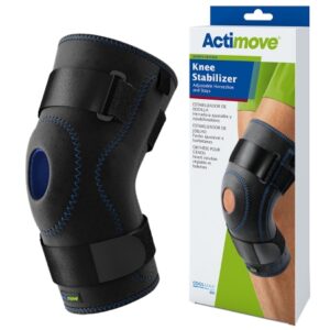 KNEE STABILIZER, ADJ HORSESHOE/STAYS HME ACTM BLK MED16"-18"