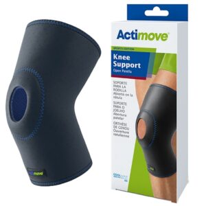KNEE SUPPORT, OPEN PATELLA SPORTS SLIP-ON BLK MED 16"-18"