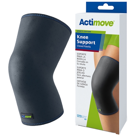 KNEE SLEEVE, CLSD PATELLA ACTIMOVE NAVY MED 16"-18"