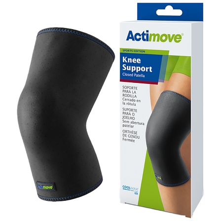 KNEE SLEEVE, CLSD PATELLA SPORTS ACTIMOVE BLK 3XLG 24"-26"