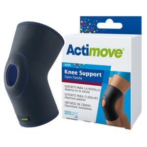 KNEE SUPPORT, OPEN PATELLA ACTIMOVE NAVY YTH 12"-14"