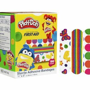 BANDAGE, WOUND PLAY-DOH ADH 3/4"X3" (100/BX12BX/CS)