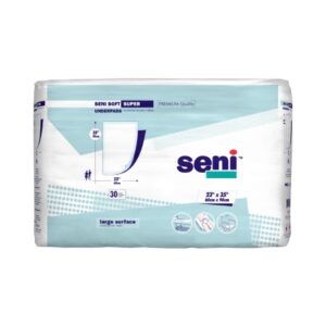 UNDERPAD, SENI SOFT SUPER HYGIENIC 23"-35" (30/PK 2PK/CS)
