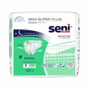BRIEF, INCONT SENI SUPER PLUS SM 22"-31" (12/PK 4PK/CS)