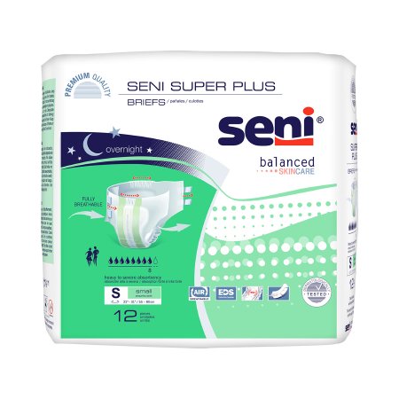 BRIEF, INCONT SENI SUPER PLUS SM 22"-31" (12/PK 4PK/CS)